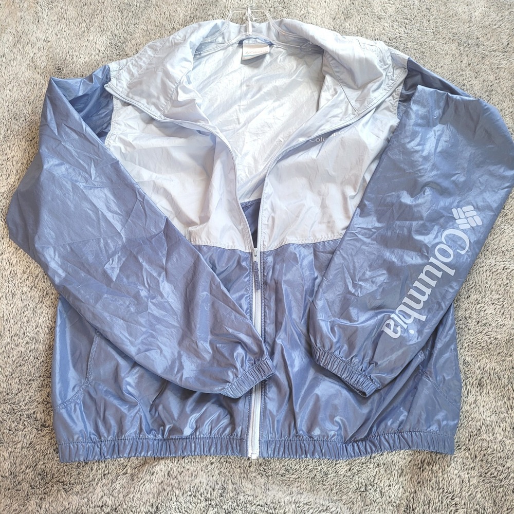 Columbia Womens Windbreaker Jacket Small Full Zip Minimalist Activewear 21637